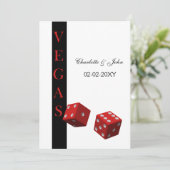 Vegas-Hochzeitseinladung Einladung (Stehend Vorderseite)