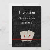 Vegas-Hochzeitseinladung Einladung (Vorderseite)