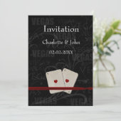 Vegas-Hochzeitseinladung Einladung (Stehend Vorderseite)