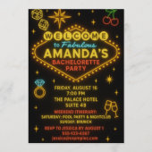 Vegas Neon Sign Bachelorette Party Invitation Einladung (Vorderseite)