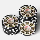 Vegas Newlyweds Casino Weißes Gold Pokerchips (Stapel)