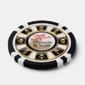 Vegas Newlyweds Casino Weißes Gold Pokerchips (Einzeln)
