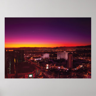Vegas - NY - Sonnenaufgang über der Stadt Poster