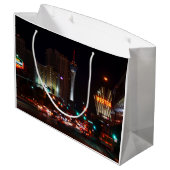 Vegas Paradise Road Große Geschenktüte (Rückseite Schrägansicht)