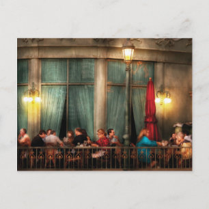 Vegas - Paris - Das Café im Freien Postkarte