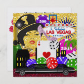 Vegas Party - Casino / Poker - SRF Einladung (Vorne/Hinten)