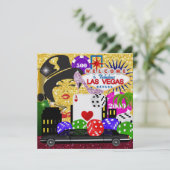 Vegas Party - Casino / Poker - SRF Einladung (Stehend Vorderseite)