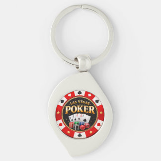 Vegas Poker Chip Dice Keychain Schlüsselanhänger