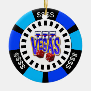VEGAS-POKER-CHIP-VERZIERUNG KERAMIKORNAMENT