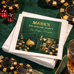 Vegas Poker Nacht Junggesellenabschied Serviette