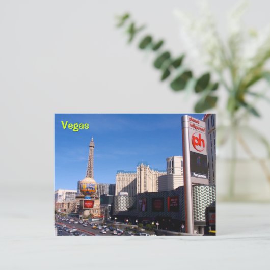Vegas Postkarte (Stehend Vorderseite)
