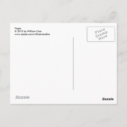 Vegas Postkarte (Rückseite)