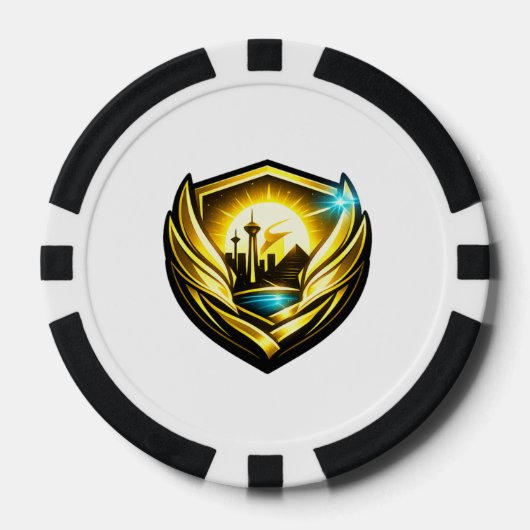 Vegas Reborn Gold Crest Poker Chips (Vorderseite)