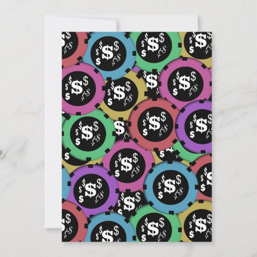 Vegas Roulette Casino Glücksspiel Party Einladung (Vorderseite)