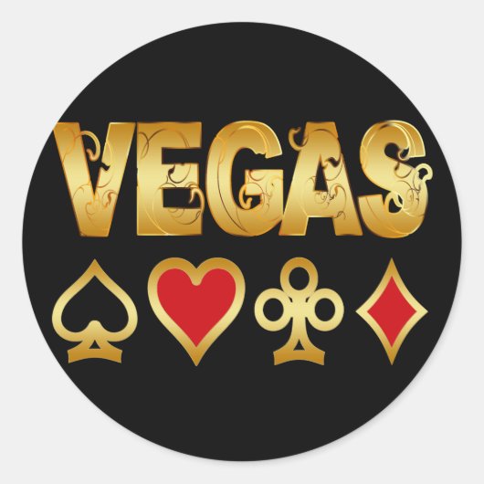 VEGAS RUNDER AUFKLEBER (Vorderseite)