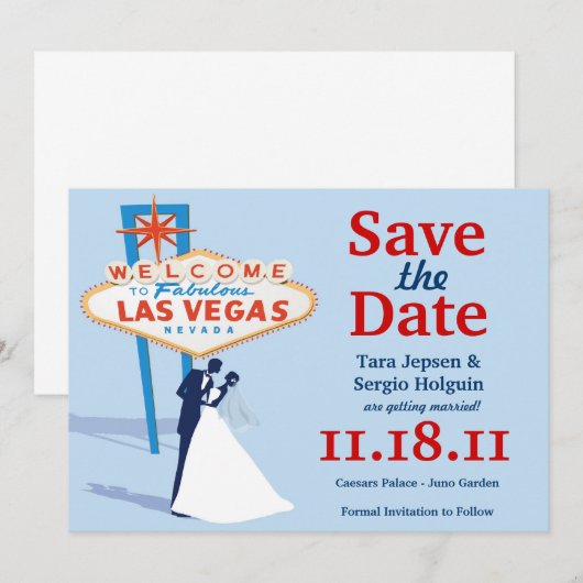 Vegas Save the Date! Date (Vorne/Hinten)