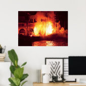 Vegas - Schatzinsel - Explosion, Abandonschiff Poster (Heimbüro)