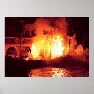 Vegas - Schatzinsel - Explosion, Abandonschiff Poster