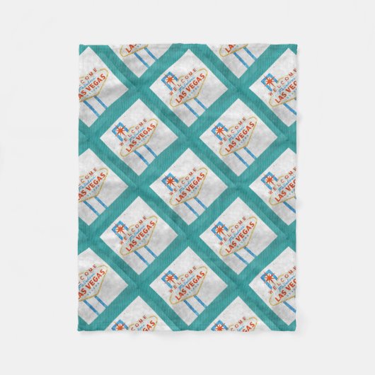 Vegas-Schildgrunge Fleecedecke (Vorderseite)