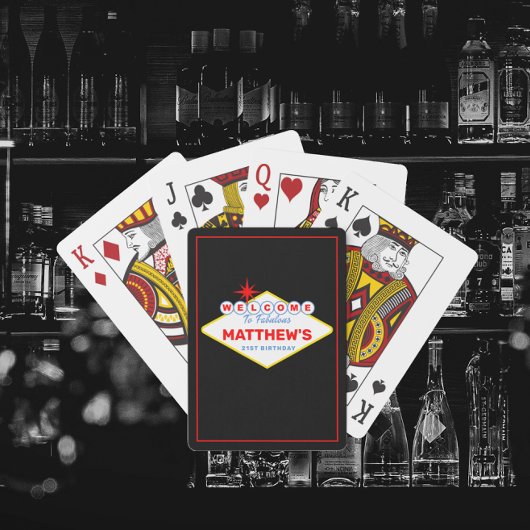 Vegas Sign Casino Personalisiert Spielkarten