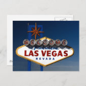 Vegas Sign Dusk Postkarte (Vorne/Hinten)