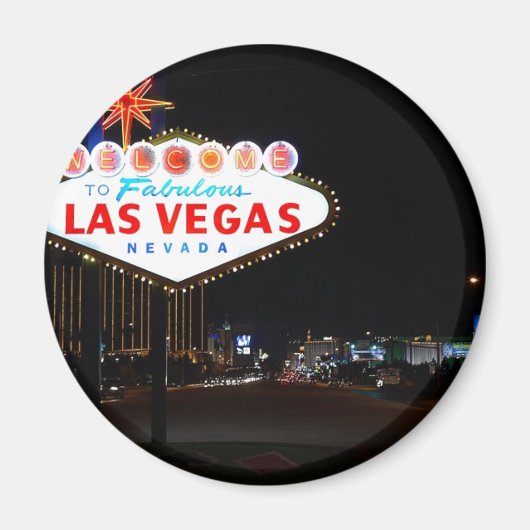 Vegas Signo Noche Magnet (Vorne)