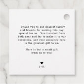 Vegas Skyline | Hochzeit Begrüßung Geschenkanhänger (Rückseite)