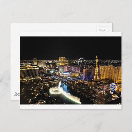 Vegas Skyline Postkarte (Vorne/Hinten)