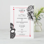 Vegas spielen Karten Zucker Schädel Hochzeit Einla (Stehend Vorderseite)