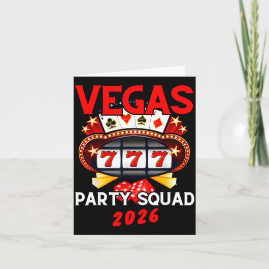 Vegas Squad Party 2026 Las Vegas Family Trip Group Karte (Vorderseite)
