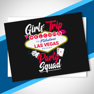 Vegas Squad - Party in Vegas Las Vegas Mädchen-Tri Postkarte