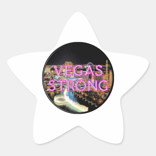 Vegas Strong Pink Stern-Aufkleber (Vorderseite)
