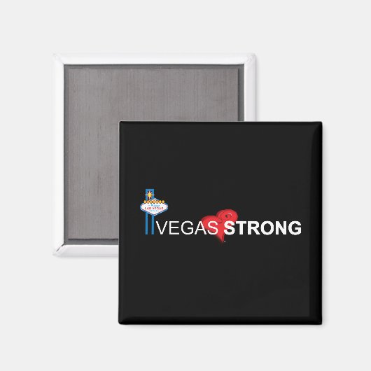 Vegas Strong Souvenir Magnet (Vorderseite/Rückseite)
