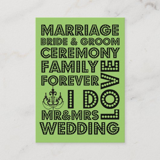 Vegas Style Wedding Invitation Card Einsteckkarten Begleitkarte (Vorderseite)