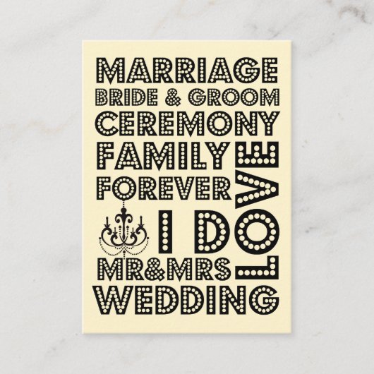 Vegas Style Wedding Invitation Card Einsteckkarten Begleitkarte (Vorderseite)