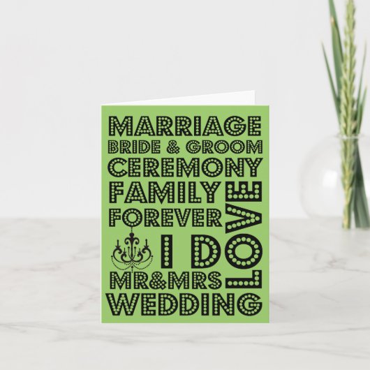 Vegas Style Wedding Vielen Dank Anmerkungen Dankeskarte (Vorderseite)