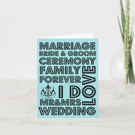 Vegas Style Wedding Vielen Dank Anmerkungen Dankeskarte (Vorderseite)