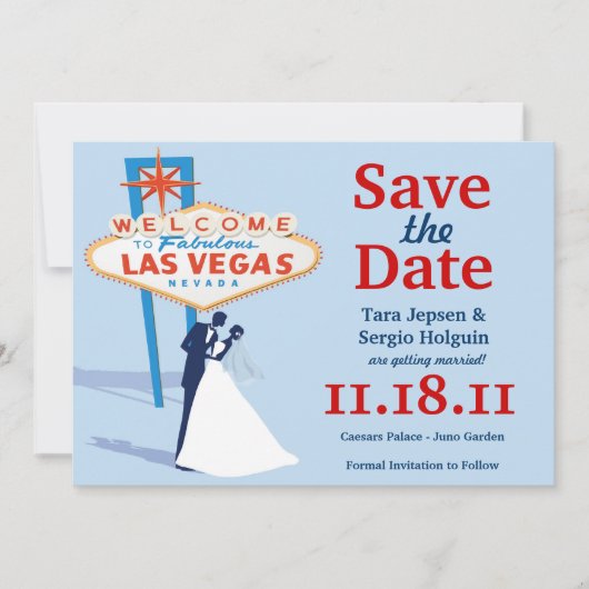 Vegas Termin vormerken! Save The Date (Vorderseite)