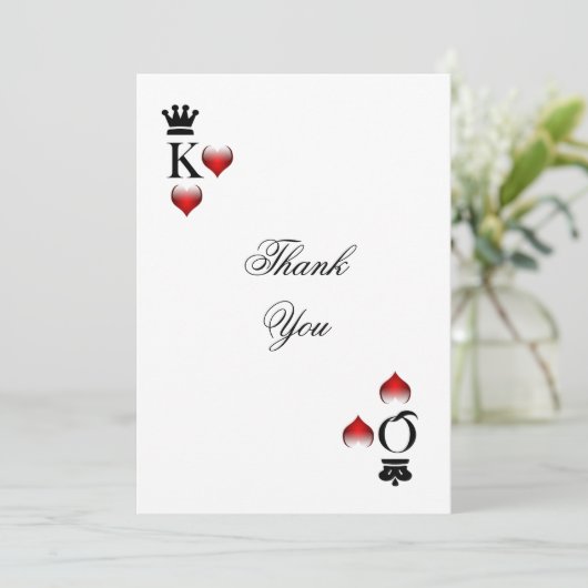 Vegas Theme Danke Karte (Stehend Vorderseite)