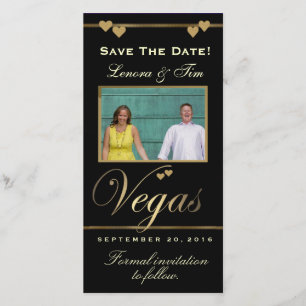 Vegas Theme Save the Date Fotokarte