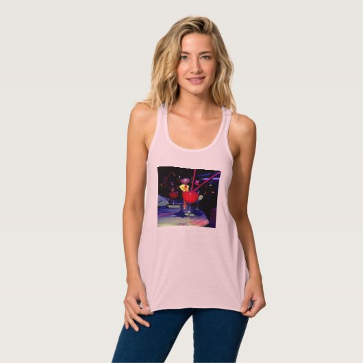 Vegas Tropical Cocktail Funky Tank Top (Vorderseite Vollansicht)