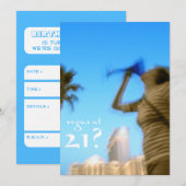 Vegas um 21? Einladungen zum Geburtstag (Vorne/Hinten)