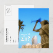 Vegas um 21? Einladungen zum Geburtstag (Vorne/Hinten)