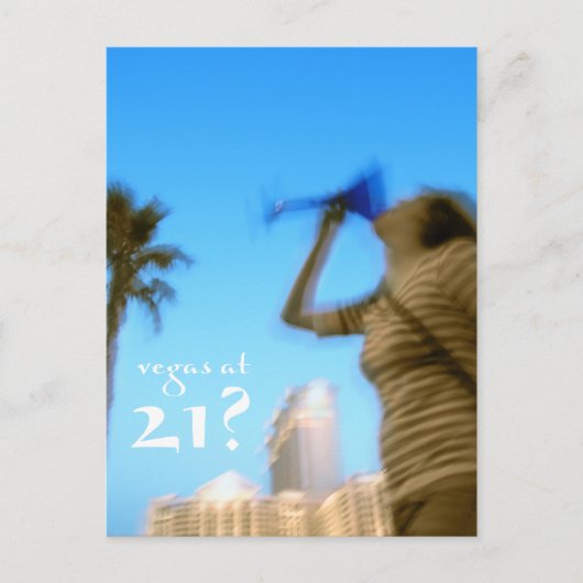 Vegas um 21? Einladungen zum Geburtstag (Vorderseite)