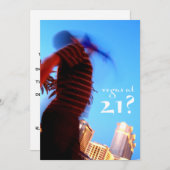 Vegas um 21? Einladungen zum Geburtstag (Vorne/Hinten)