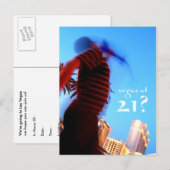 Vegas um 21? Einladungen zum Geburtstag (Vorne/Hinten)