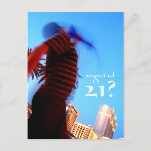 Vegas um 21? Einladungen zum Geburtstag (Vorderseite)