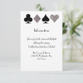 Vegas Wedding Black and Silver Extra Info Card Begleitkarte (Stehend Vorderseite)