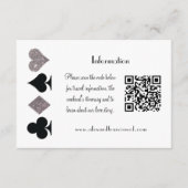 Vegas Wedding Black and Silver QR Code Information Begleitkarte (Vorderseite)