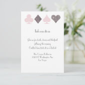 Vegas Wedding Blush Pink Silver Extra Info Card Begleitkarte (Stehend Vorderseite)